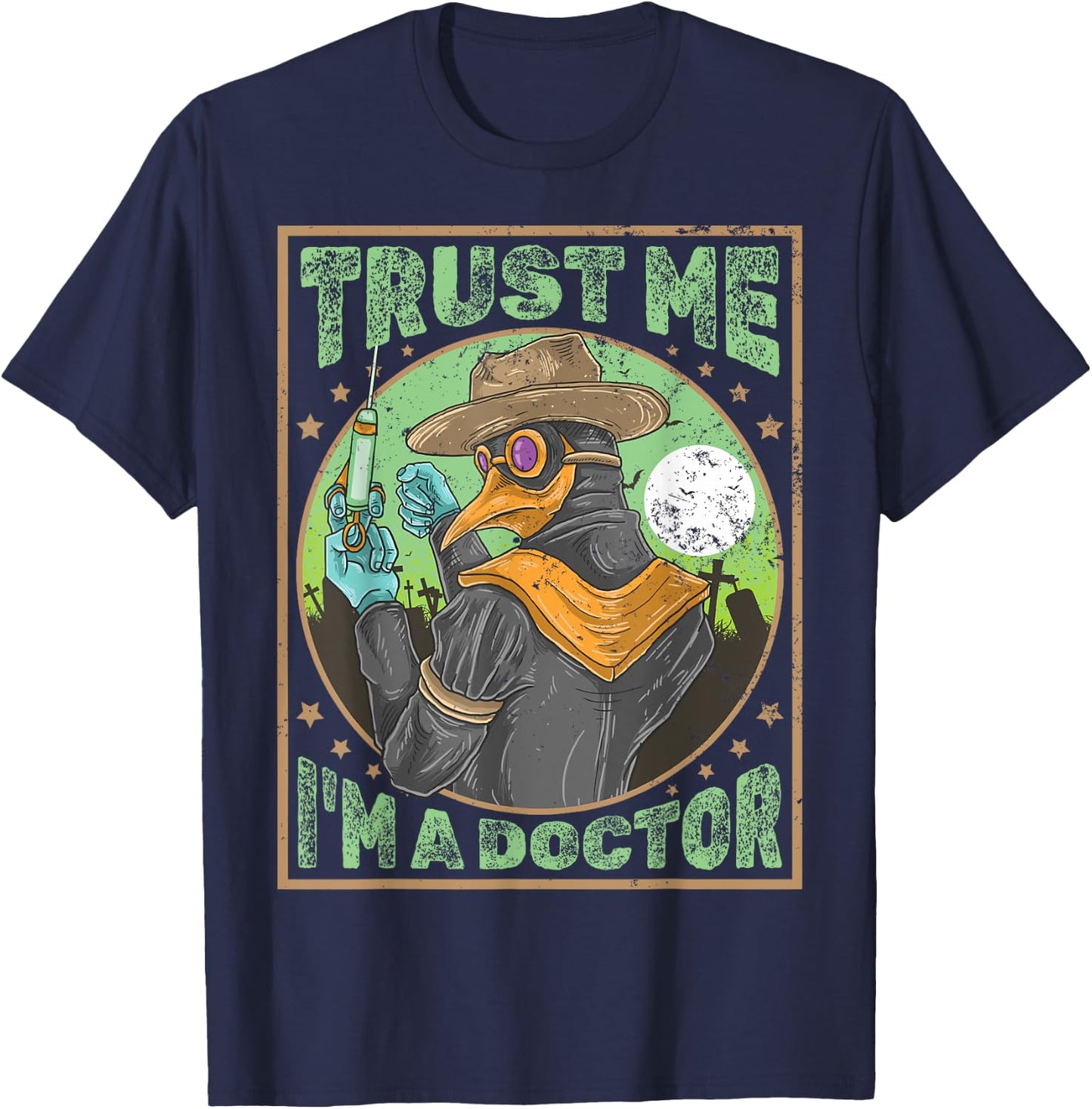 Horrorfilm Filmfestival + Halloween Clown Horror Pest Doktor T-Shirt - T-Shirt | Navy