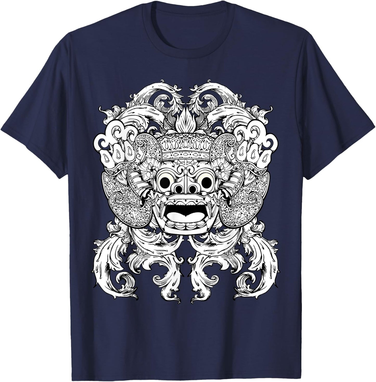 Barong Bali Indonesia Balinese Culture Dance Character Hindu T-Shirt - T-Shirt | Navy