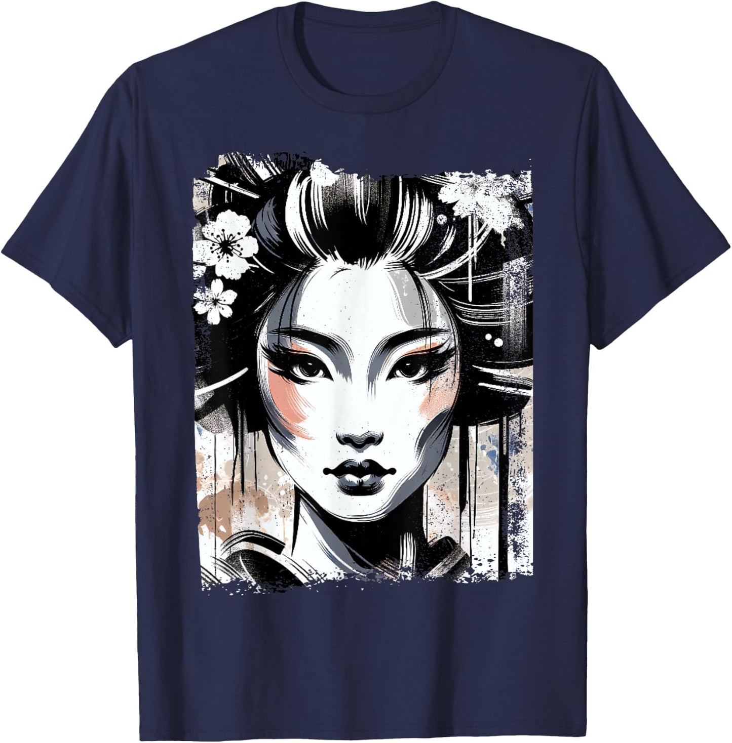 Geisha Vintage T-Shirt - T-Shirt | Navy