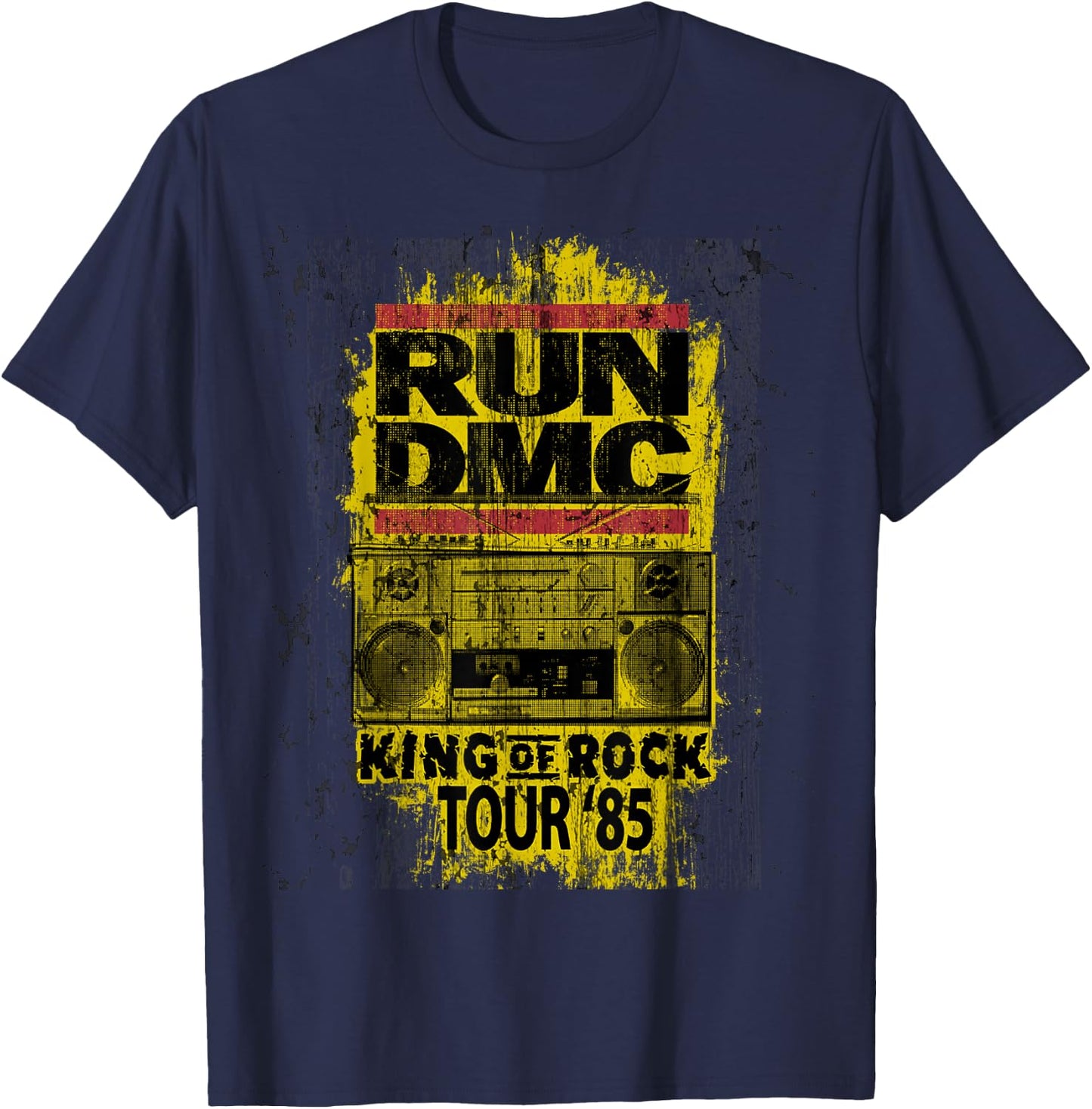 Run DMC King of Rock Tour T-Shirt - T-Shirt | Navy