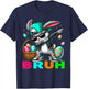 Dabbing Bunny Easter Bruh Meme Easter Day Eggs Boys Kids Men T-Shirt - T-Shirt | Navy
