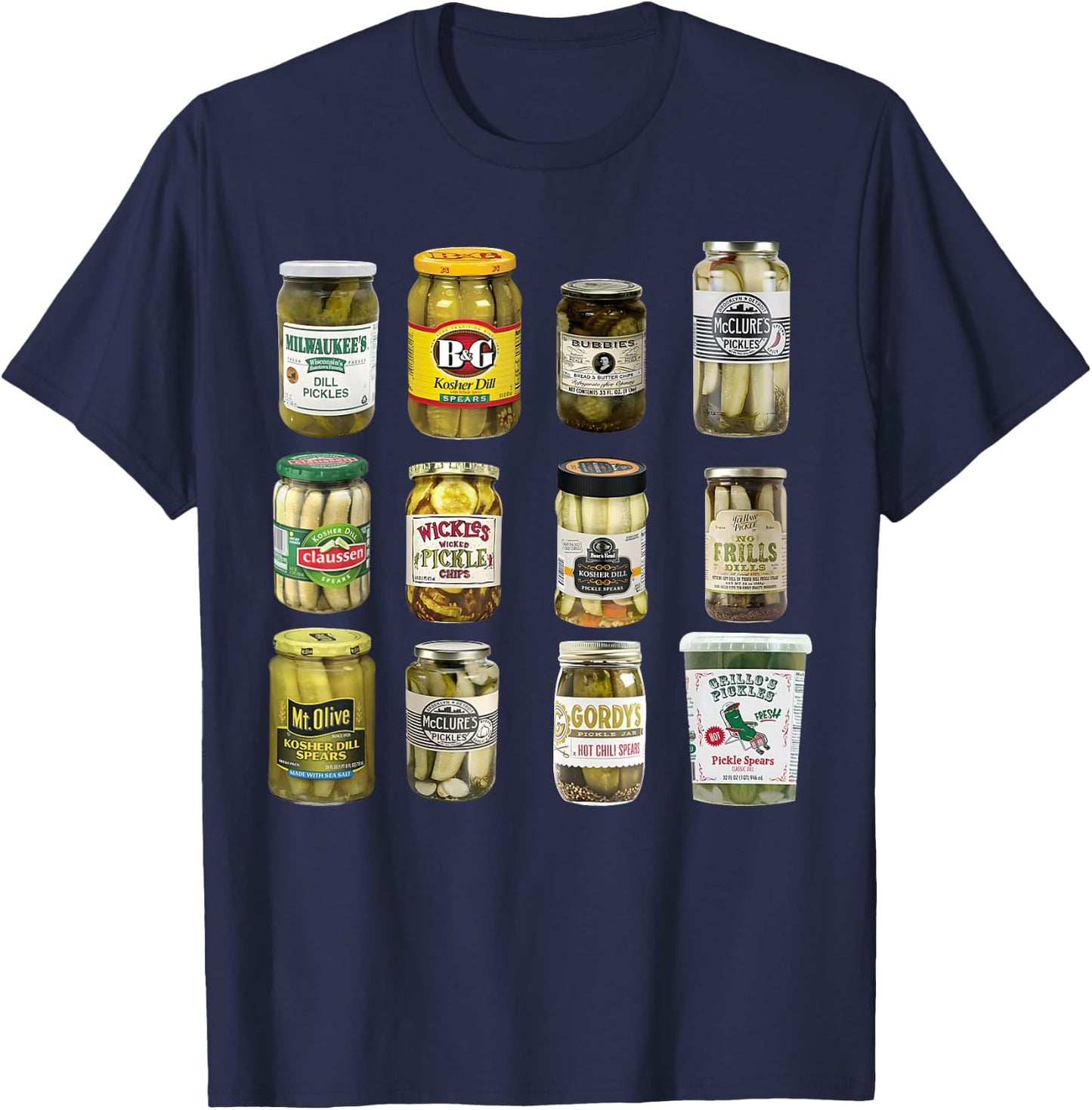 Vintage Pickled Cucumbers for Lovers Pickled T-Shirt - T-Shirt | Navy