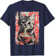 Ramen Noodles Cat Japan Y2K Kawaii Retro Cats Manga Anime T-Shirt - T-Shirt | Navy