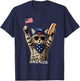 Patriotic Cat American Flag Hot Dog 4th of July T-Shirt - T-Shirt | Navy