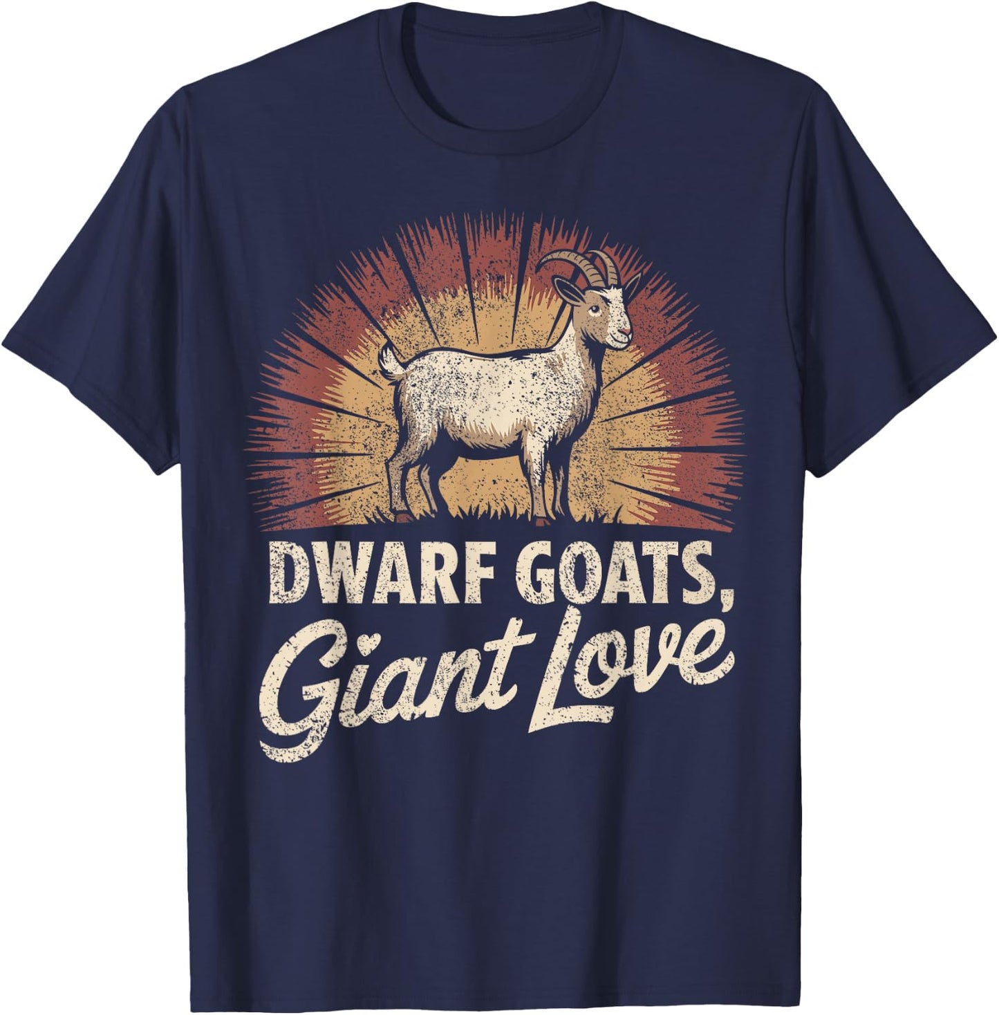 Goat Lover Nigerian Dwarf Goat Dad Goat Mom Love Goats T-Shirt - T-Shirt | Navy