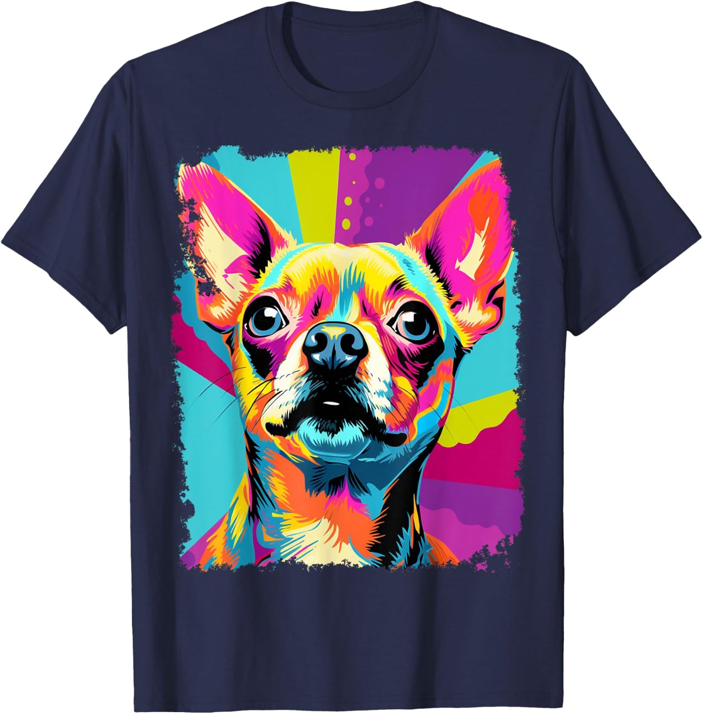 Pop Art Chihuahua T-Shirt - T-Shirt | Navy