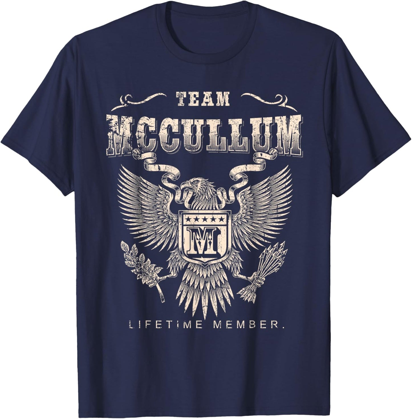 Team Mccullum Family Name Lifetime Member T-Shirt - T-Shirt | Navy