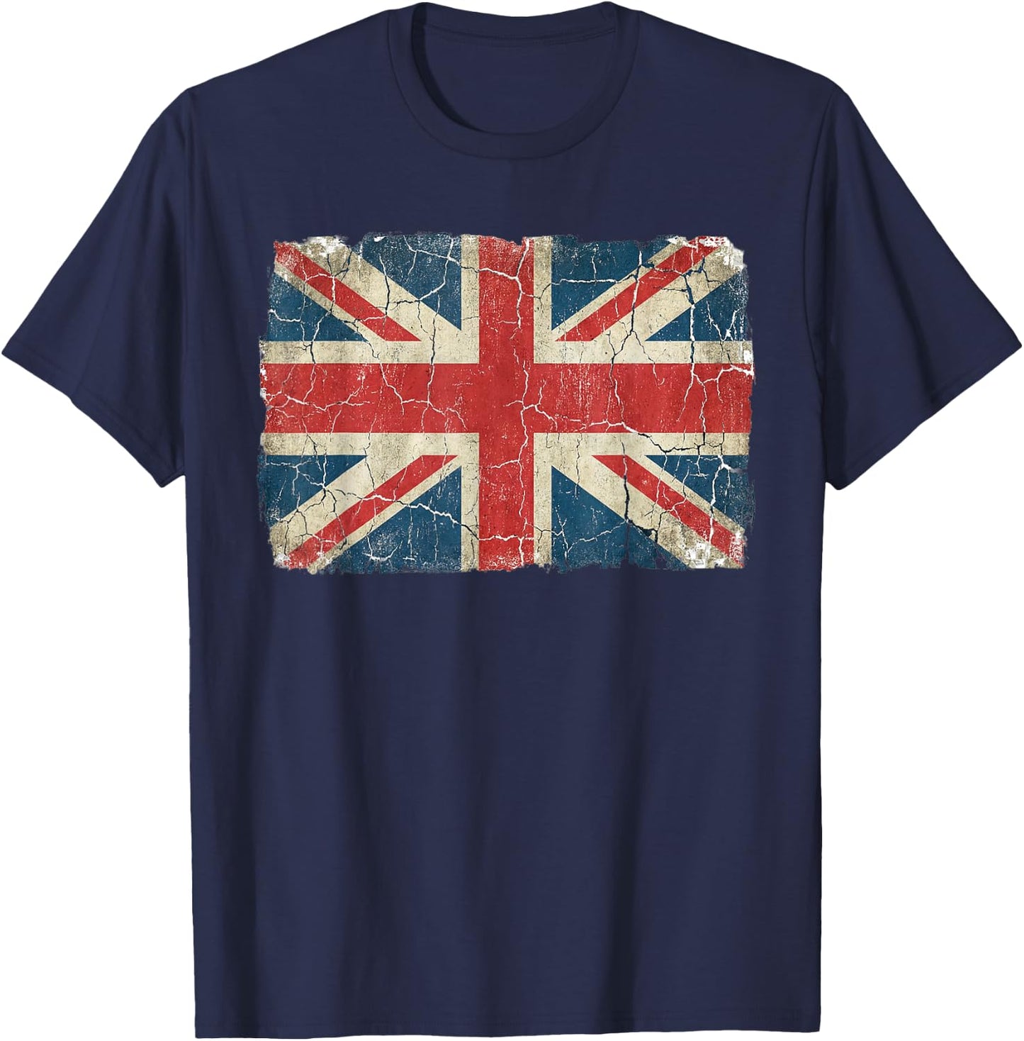United Kingdom Union Jack Vintage Flag Souvenir T-Shirt - T-Shirt | Navy