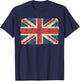 United Kingdom Union Jack Vintage Flag Souvenir T-Shirt - T-Shirt | Navy
