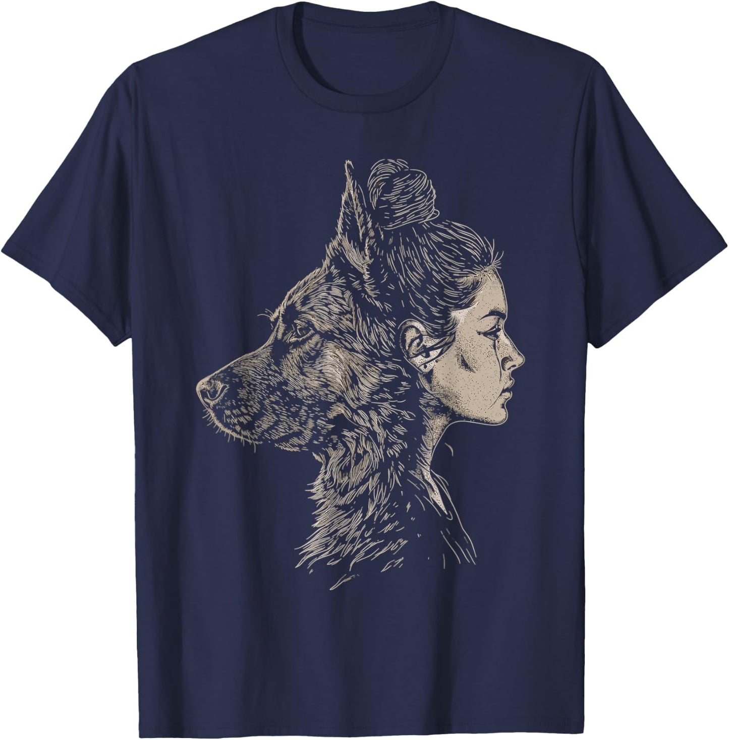 German Shepherd Mom Dog Art Lover Mother's Day T-Shirt - T-Shirt | Navy