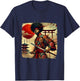 Vintage African Bushido Warrior Katana Afro American Samurai T-Shirt - T-Shirt | Navy