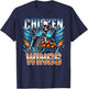 Wing Lover Bootleg Rap CDs Aesthetic Funny Chicken Skeleton T-Shirt - T-Shirt | Navy