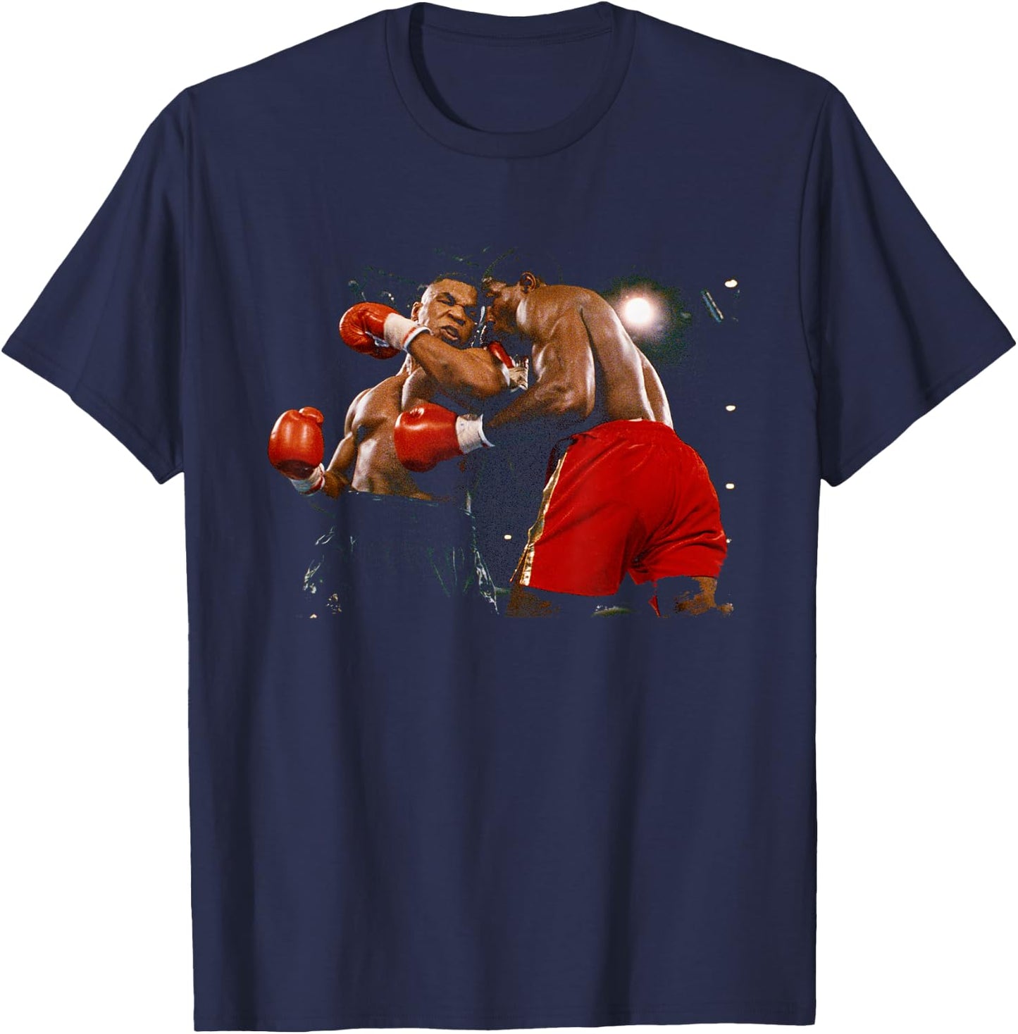 Mike Tyson Frank Bruno Fighting for Heavyweight Championship 1989 , Black, S T-Shirt - T-Shirt | Navy
