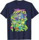 Teenage Mutant Ninja Turtles Fight With Shredder , Black, S T-Shirt - T-Shirt | Navy