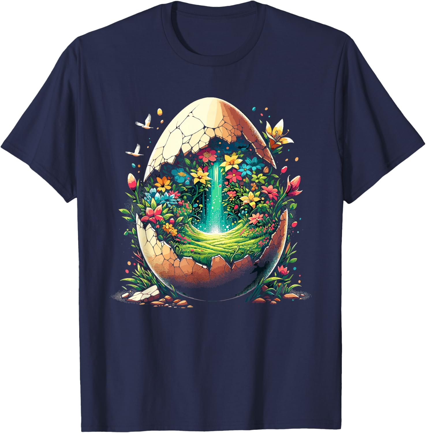 Easter Ostara Eostre Pagan Witchcraft Spring Moon T-Shirt - T-Shirt | Navy