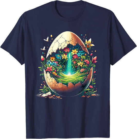 Easter Ostara Eostre Pagan Witchcraft Spring Moon T-Shirt - T-Shirt | Navy