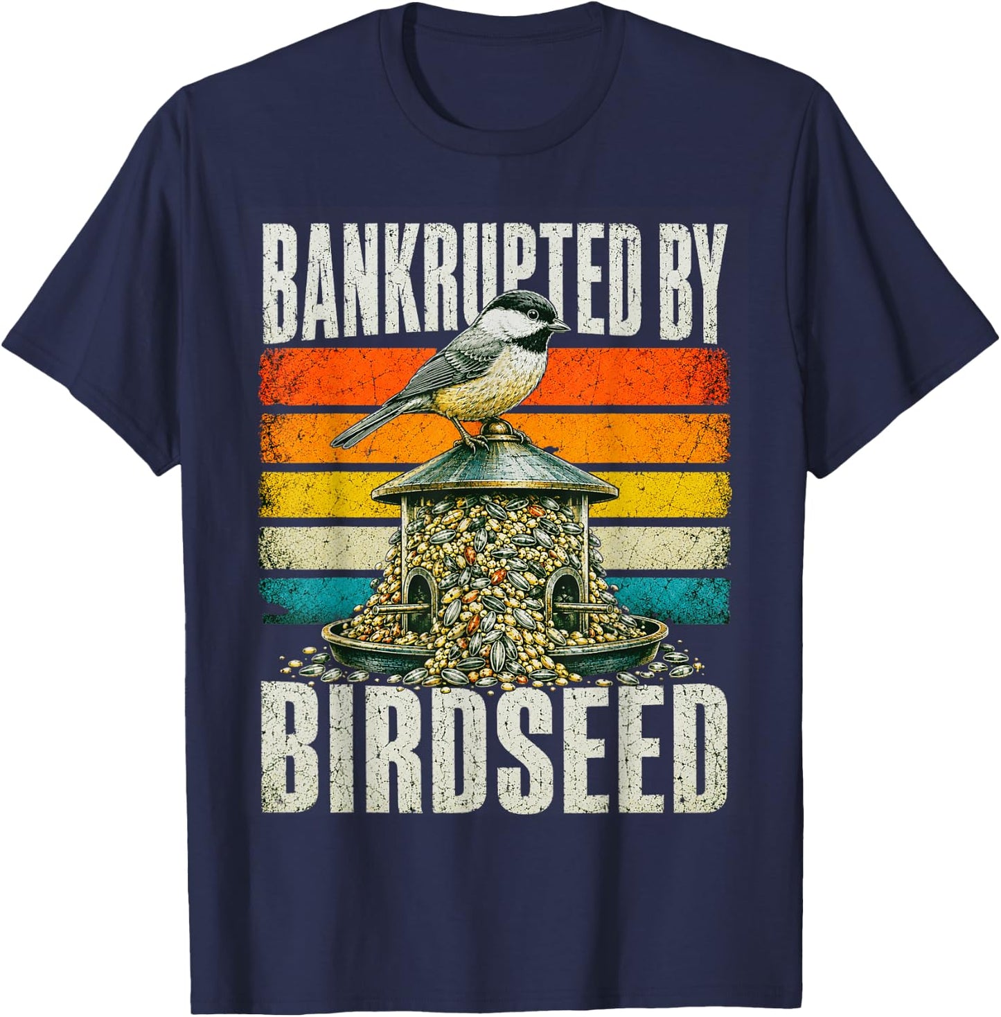 Funny Bird Lover Vintage Retro T-Shirt - T-Shirt | Navy