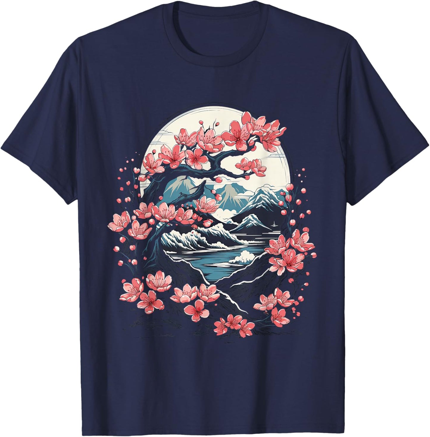 Kirschblüten japanischer Baum Cherry Blossom T-Shirt - T-Shirt | Navy