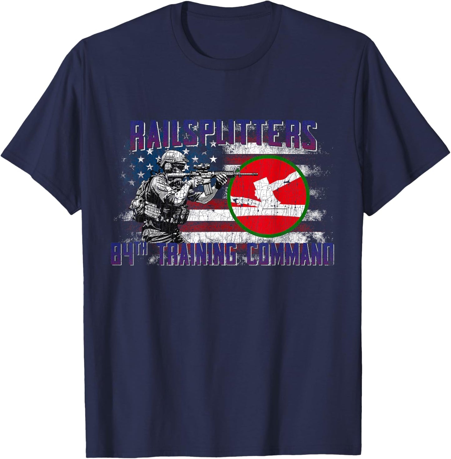 84th Infantry Division 84th ID Railsplitters Division Gifts T-Shirt - T-Shirt | Navy