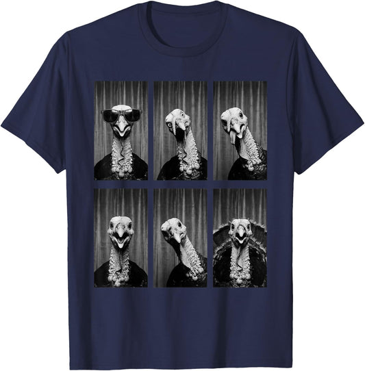 Turkey Photobooth Bird Funny Animal Portrait T-Shirt - T-Shirt | Navy