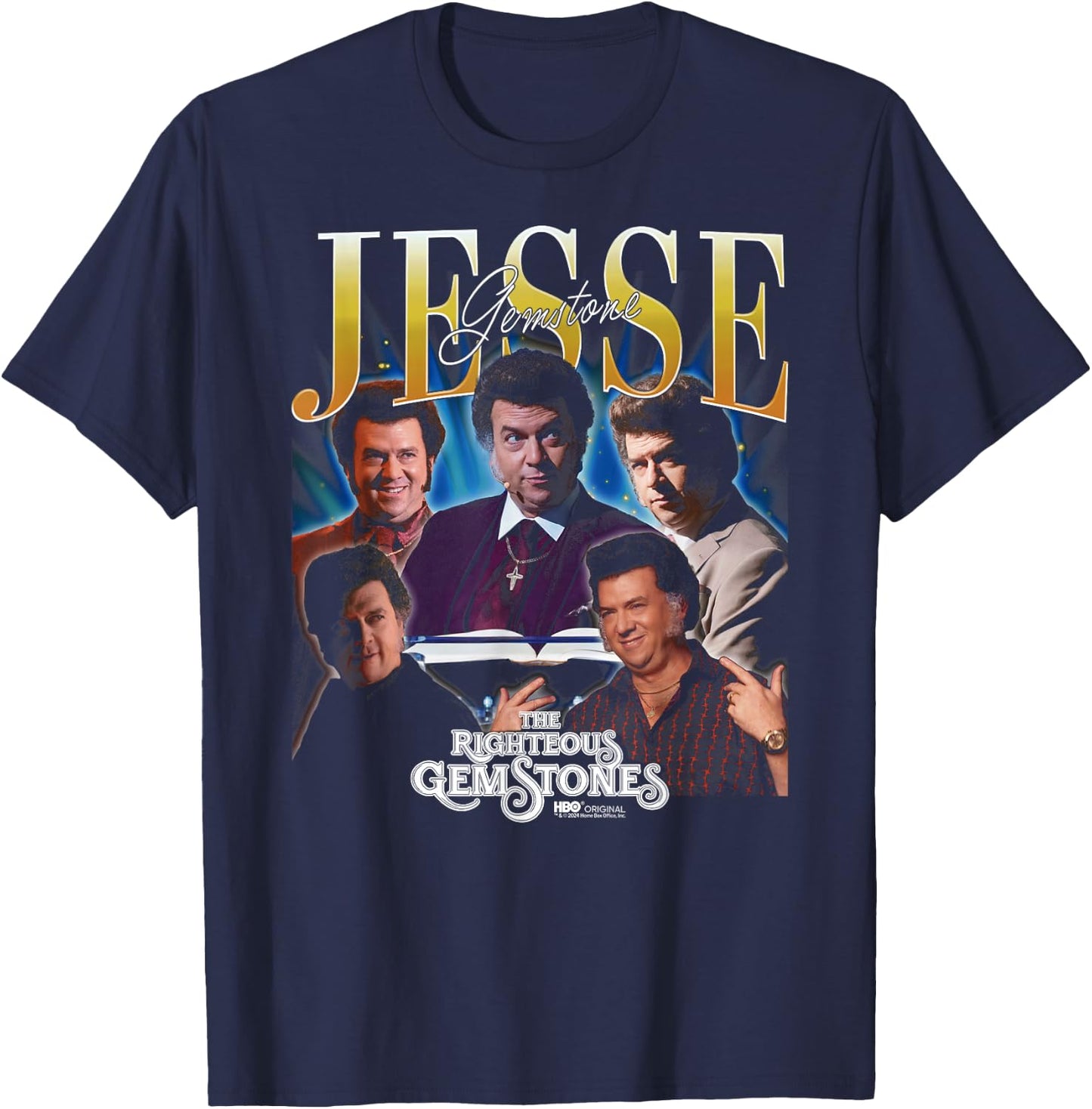 The Righteous Gemstones Jesse Gemstone Heartthrob T-Shirt - T-Shirt | Navy