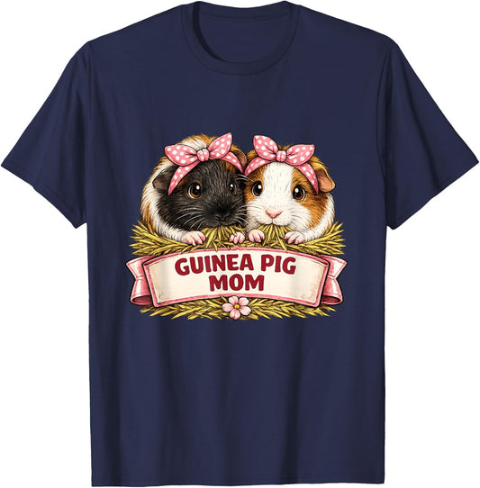 Guinea Pig Mom T-Shirt - T-Shirt | Navy