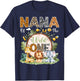 Nana Of The Wild One 1St Bday Safari Jungle Animals T-Shirt - T-Shirt | Navy