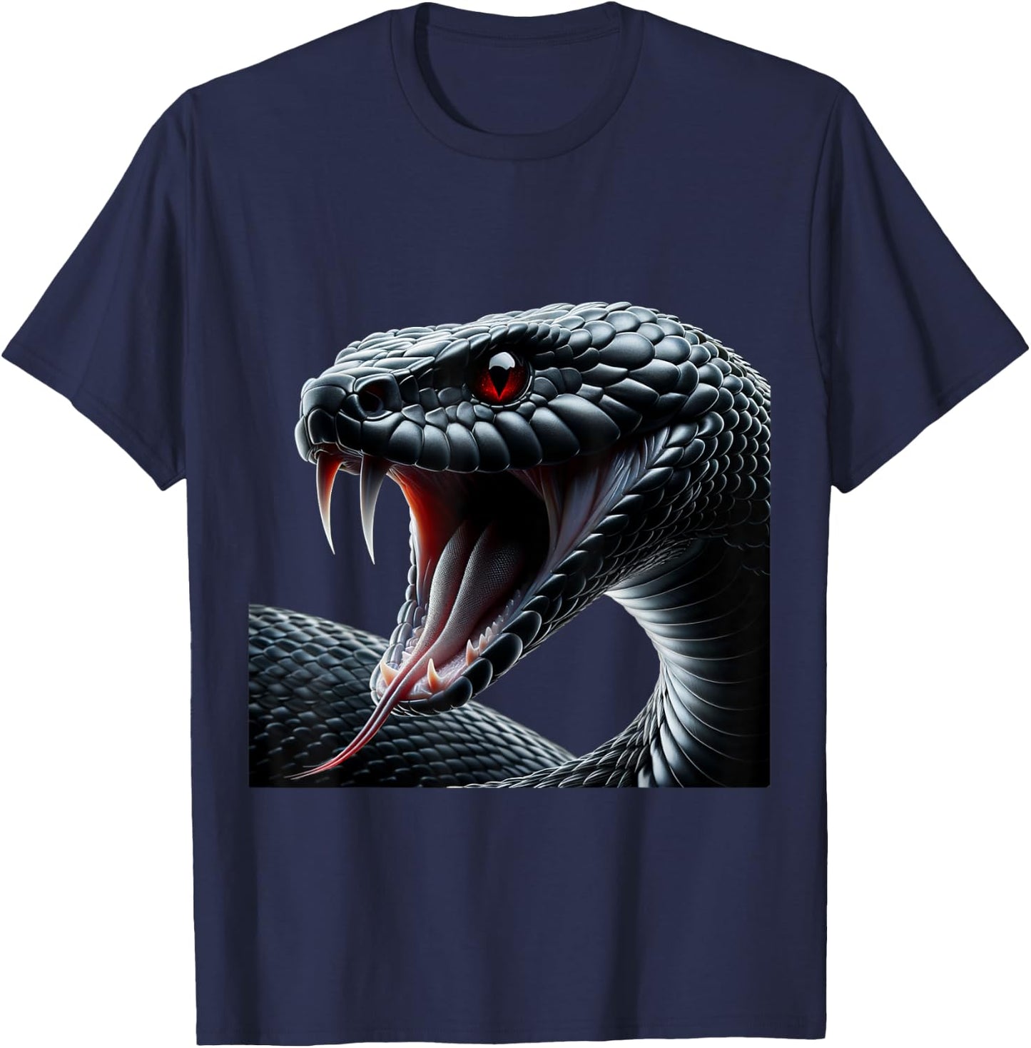Mamba Shirt Gothic Snake Art Venomous Serpent Reptile Mambas T-Shirt - T-Shirt | Navy