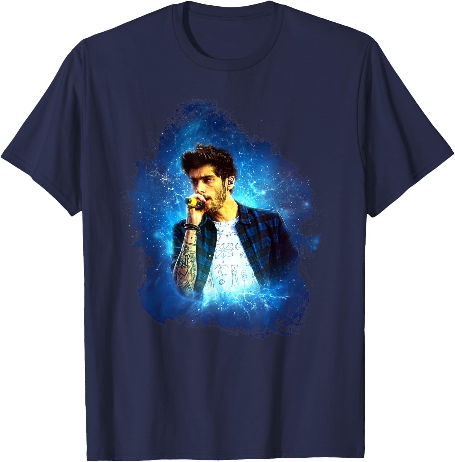 Zayn Malik One Direction Murrayfield Stadium 2014 , Black, S T-Shirt - T-Shirt | Navy