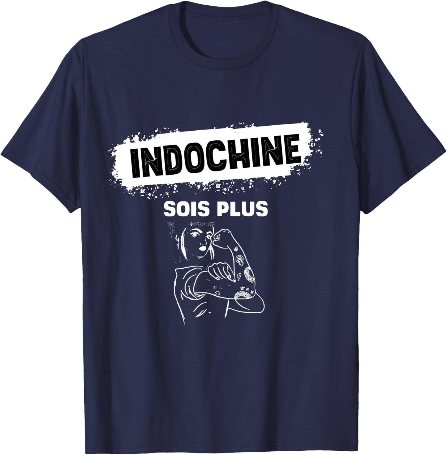Indochine Woman Stronger Beautiful Gift and Girls T-Shirt - T-Shirt | Navy