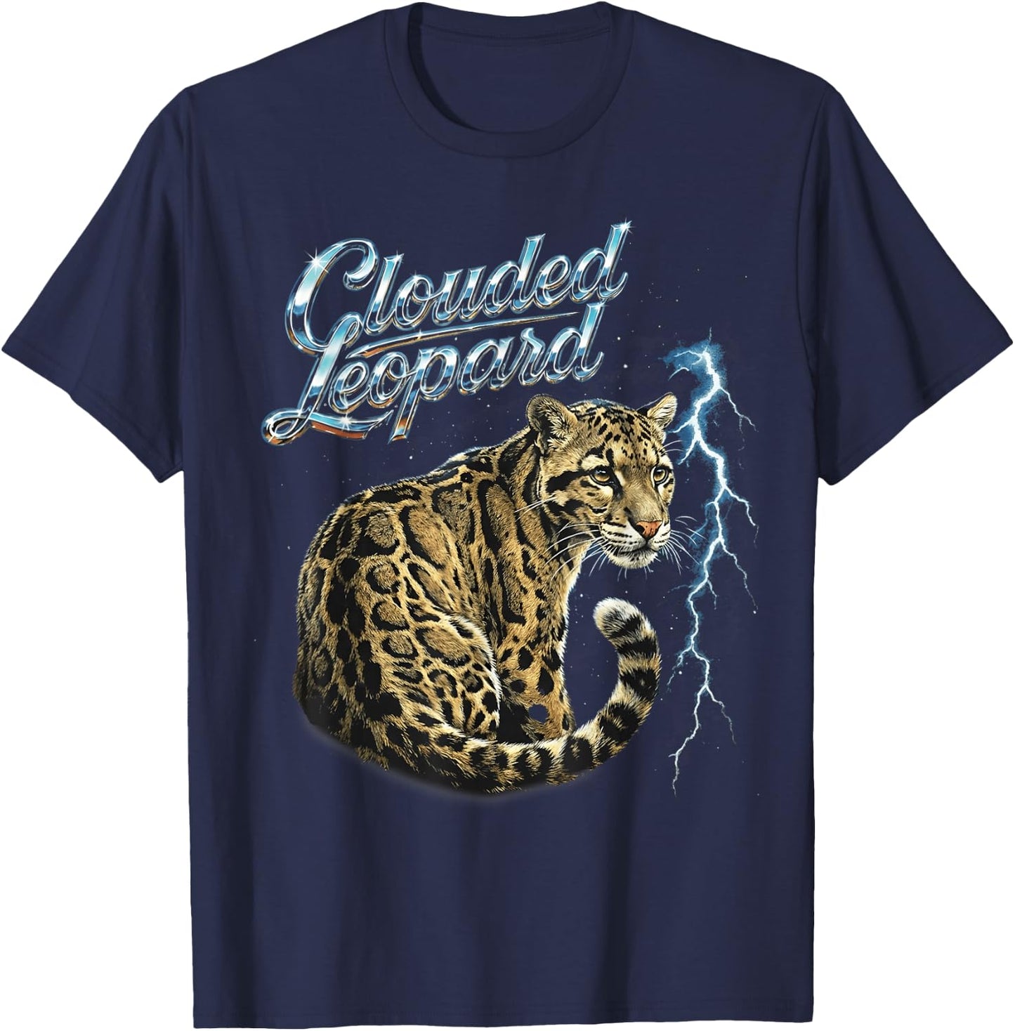 Clouded Leopard T-Shirt - T-Shirt | Navy