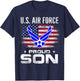 U.S Air Force Proud Son With American Flag Gift Veteran T-Shirt - T-Shirt | Navy