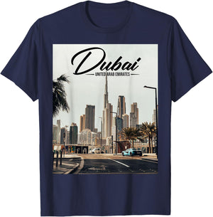 Iconic Skyline Dubai T-Shirt - T-Shirt | Navy