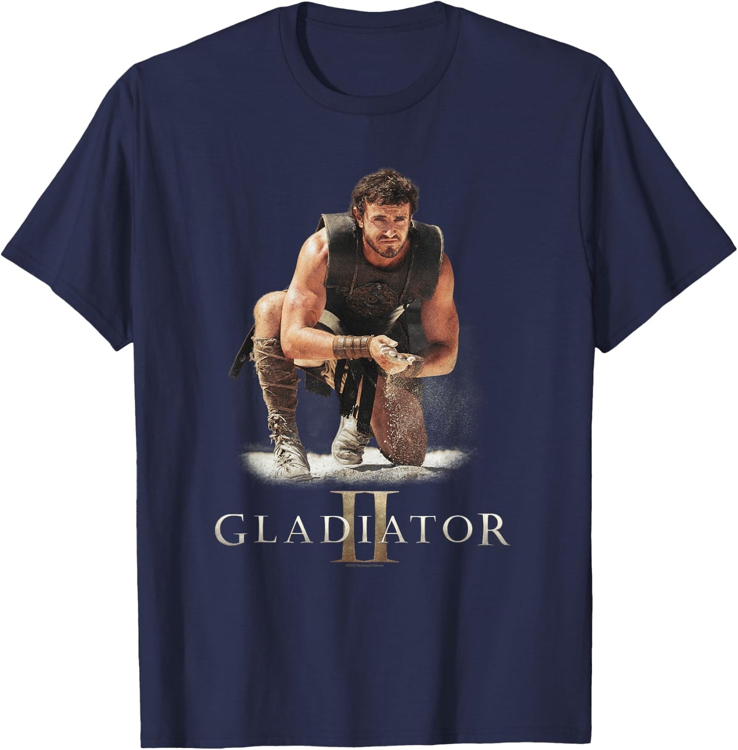 Lucius Verus Gladiator Battle - Schwarz, S - Klassisch, Einfarbig, Lizenziert und filminspiriert - -Erwachsene und Kinder T-Shirt - T-Shirt | Navy