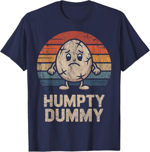 Humpty Dumpty Retro Sunset Vintage Nursery Rhyme T-Shirt - T-Shirt | Navy