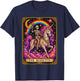 Tarot Card The Audacity Rainbow Skeleton Unicorn Lover T-Shirt - T-Shirt | Navy