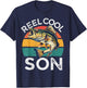 Fishing Reel Cool Son Fathers Day Funny Bass Grandson in Law T-Shirt - T-Shirt | Navy