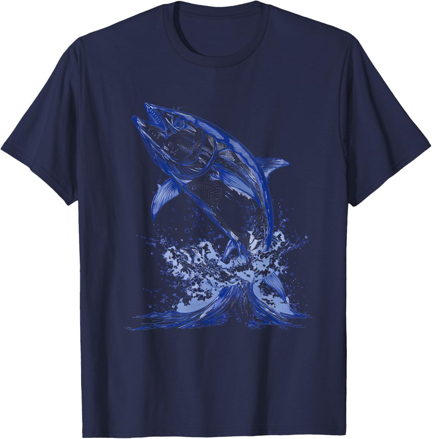 Bluefin Tuna Ocean Sea Tuna Motif Artwork Sea Ocean Animal T-Shirt - T-Shirt | Navy