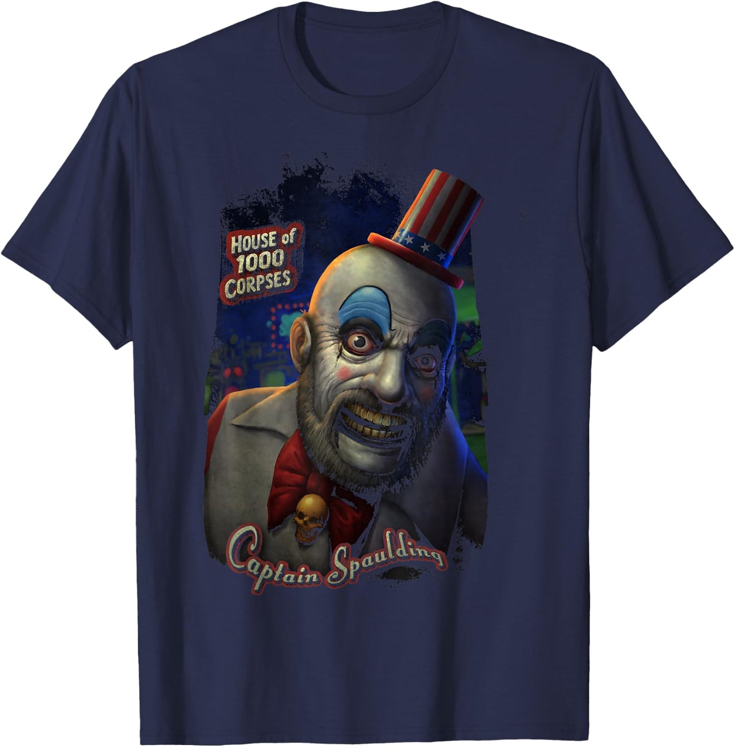 Rob Zombie – Captain Spaulding T-Shirt - T-Shirt | Navy