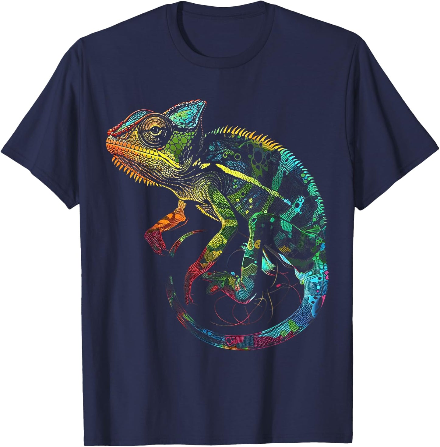 Chamäleon Tiermotiv Kunst Chamäleon T-Shirt - T-Shirt | Navy