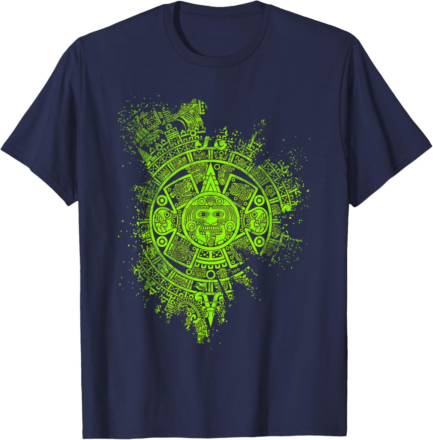 Aztec Mayas Aztec Calendar Mexico History T-Shirt - T-Shirt | Navy