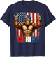 4th of July Merica Bigfoot USA Men T-Shirt - T-Shirt | Navy