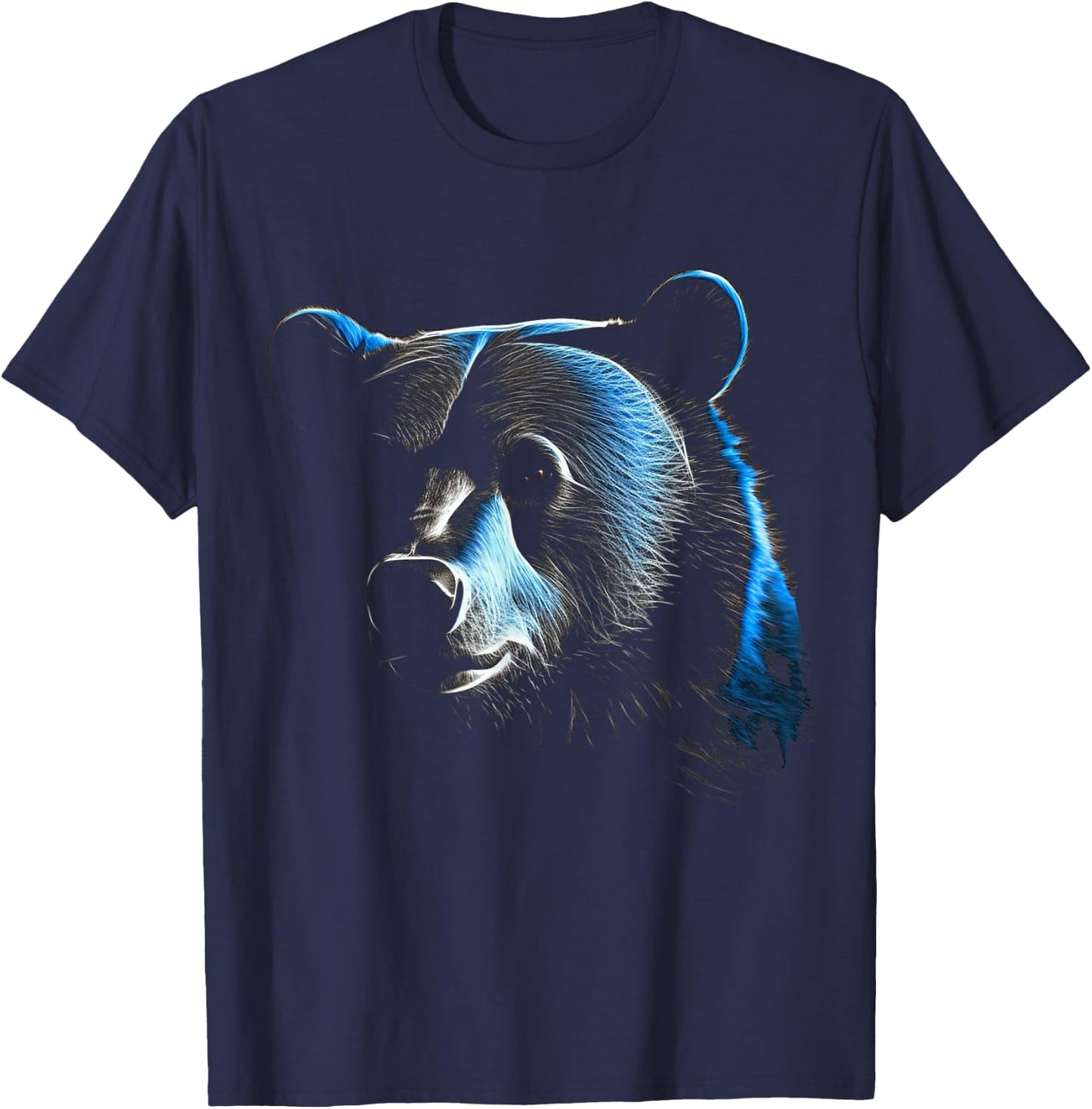 Bear Blue - Art Wild Animals Animal Forest Animals Bear T-Shirt - T-Shirt | Navy