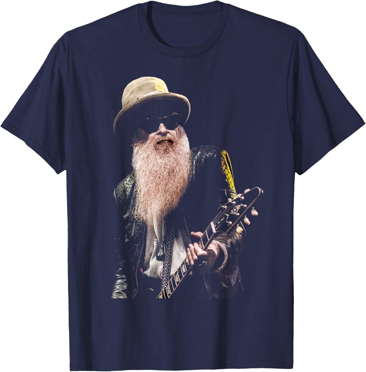Official Billy F Gibbons of ZZ Top Live VI , black T-Shirt - T-Shirt | Navy
