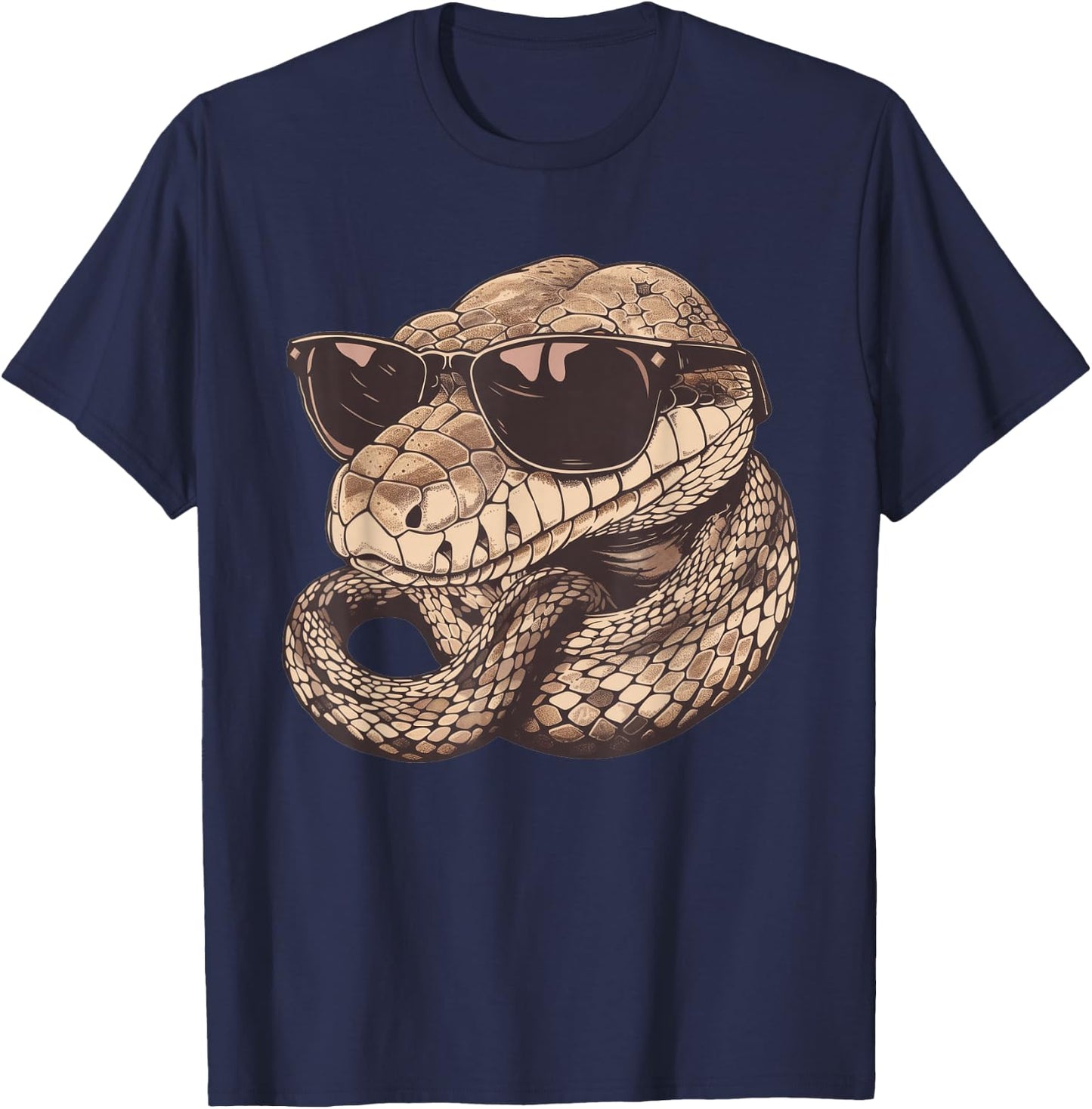 Boa Constrictor With Sunglasses T-Shirt - T-Shirt | Navy