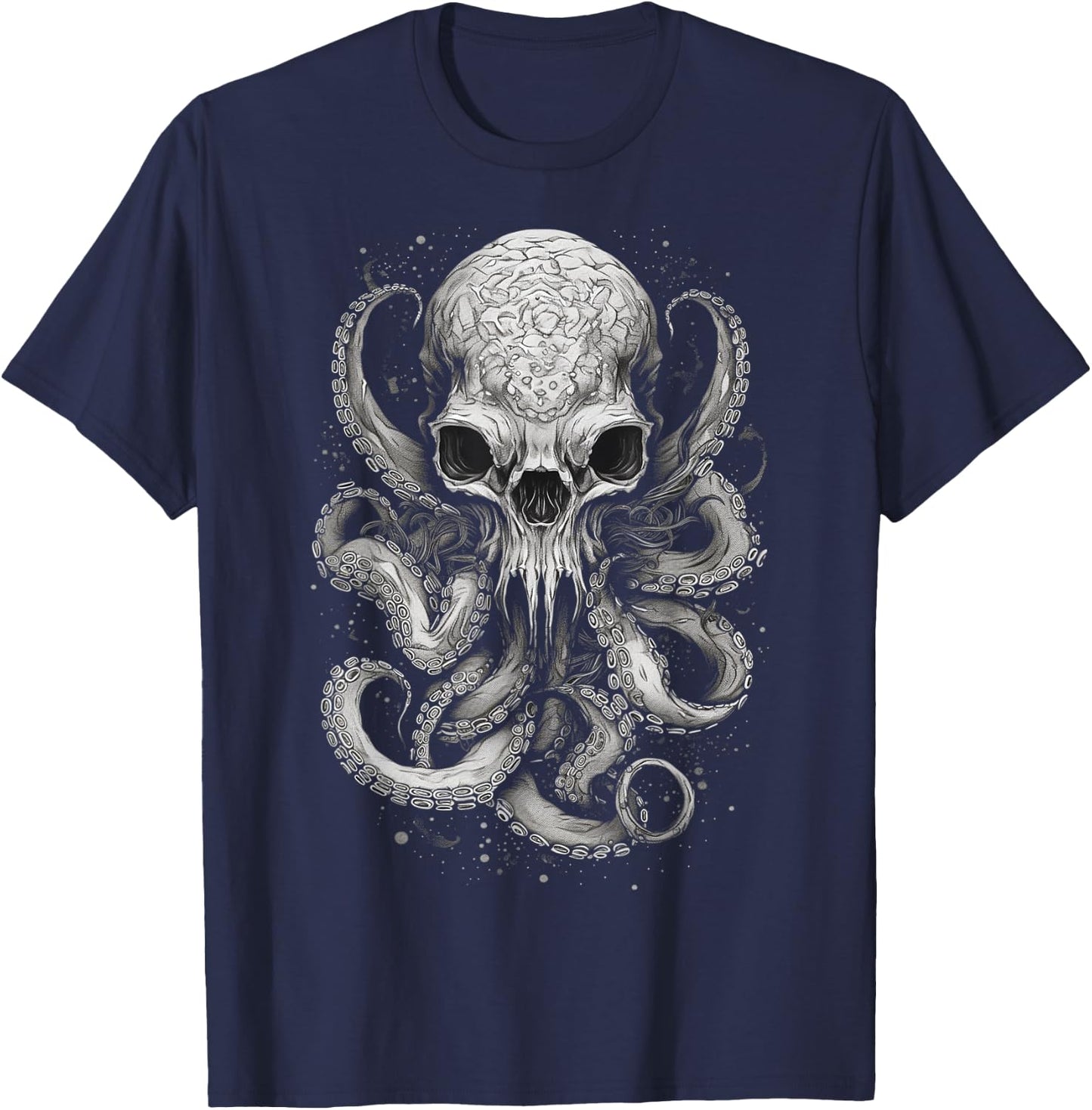 Cool Octopus Skull Monster Krakens Cthulhus Boys T-Shirt - T-Shirt | Navy