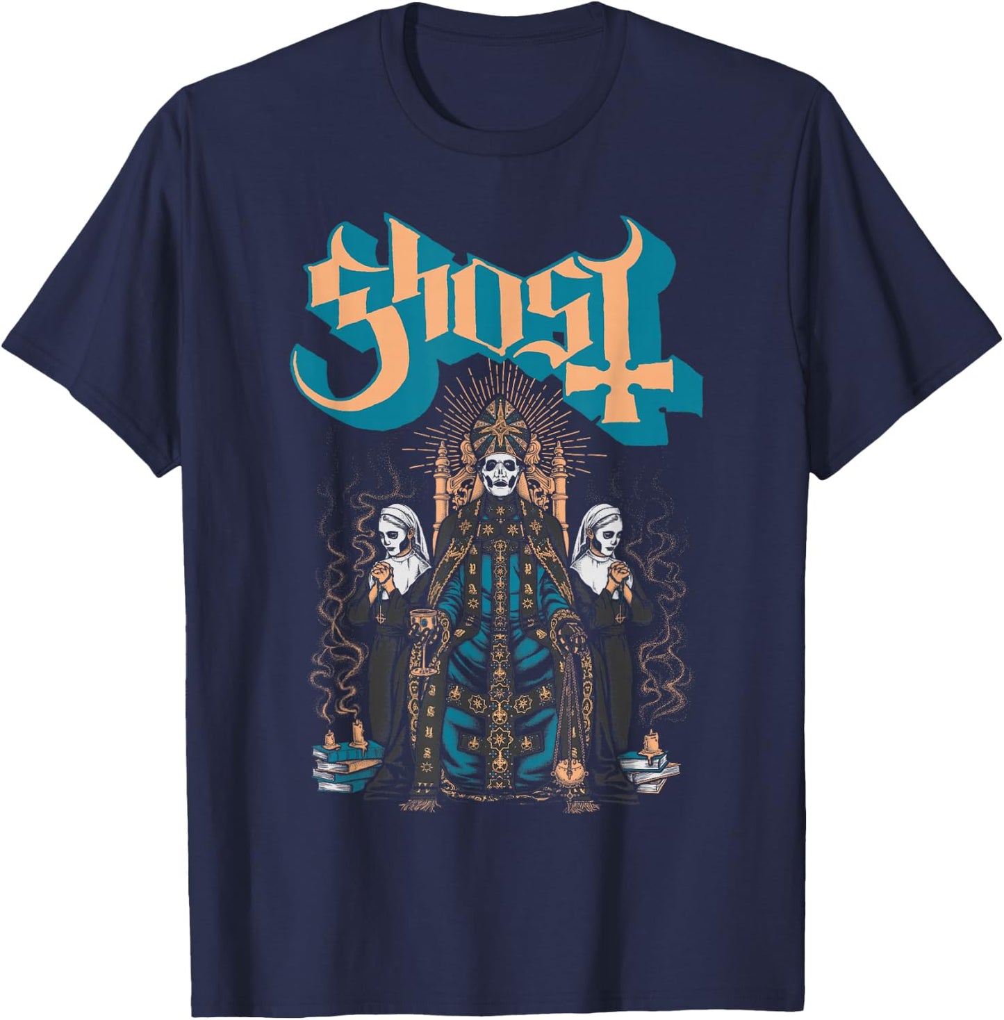 Ghost Throne Front/Back T-Shirt - T-Shirt | Navy