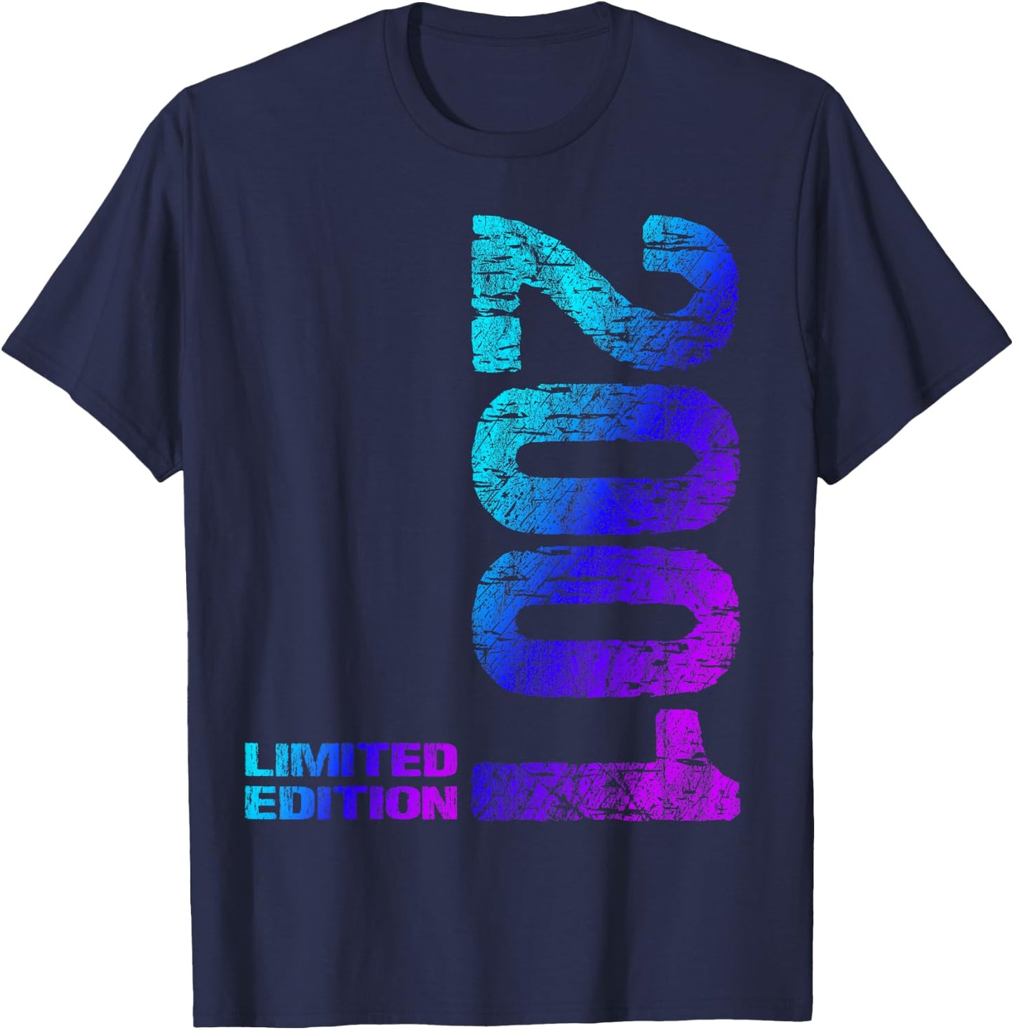 25. Geburtstag 2001 Limited Edition Mann Frau T-Shirt - T-Shirt | Navy