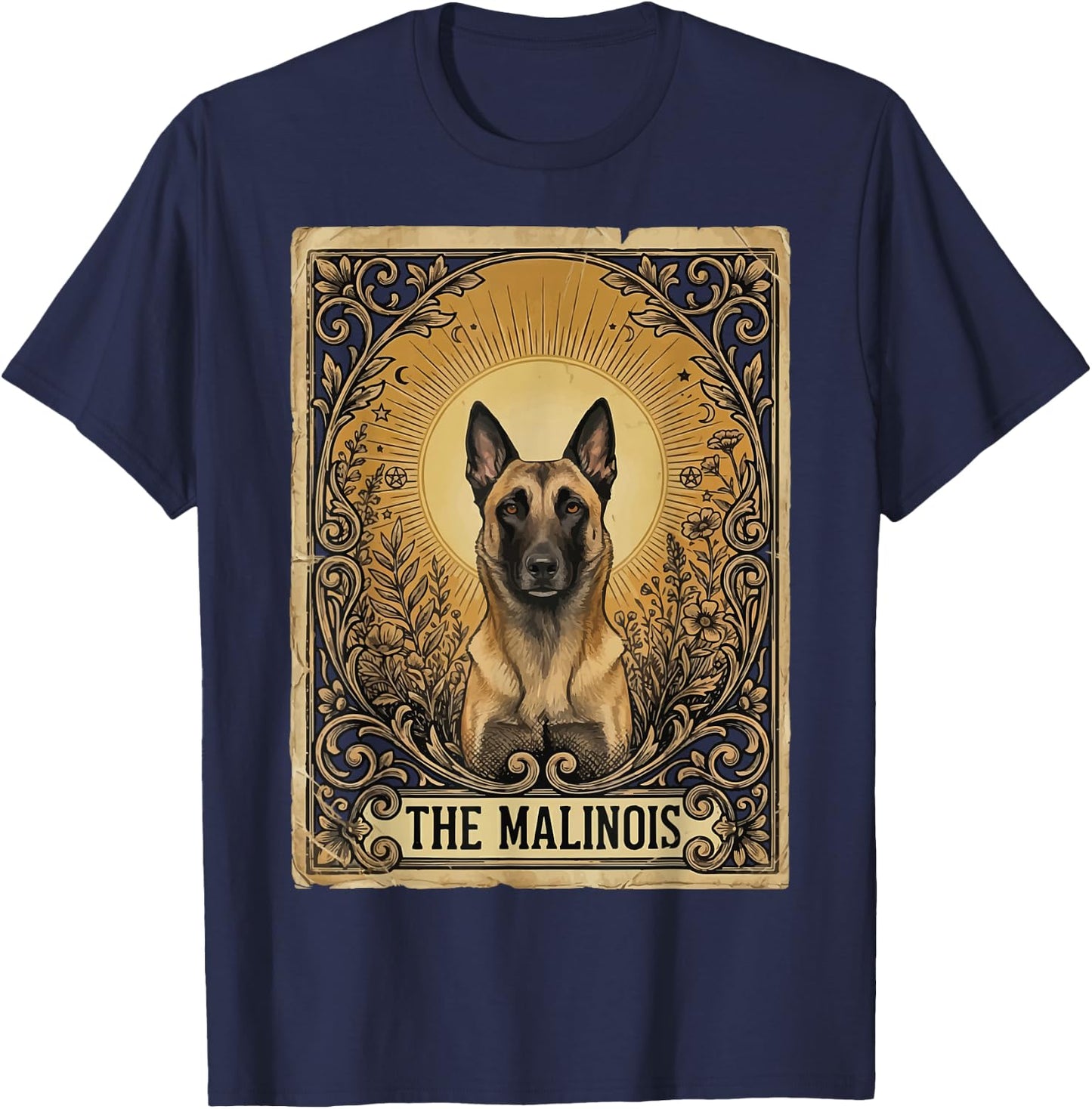 The Malinois Tarot Card T-Shirt - T-Shirt | Navy