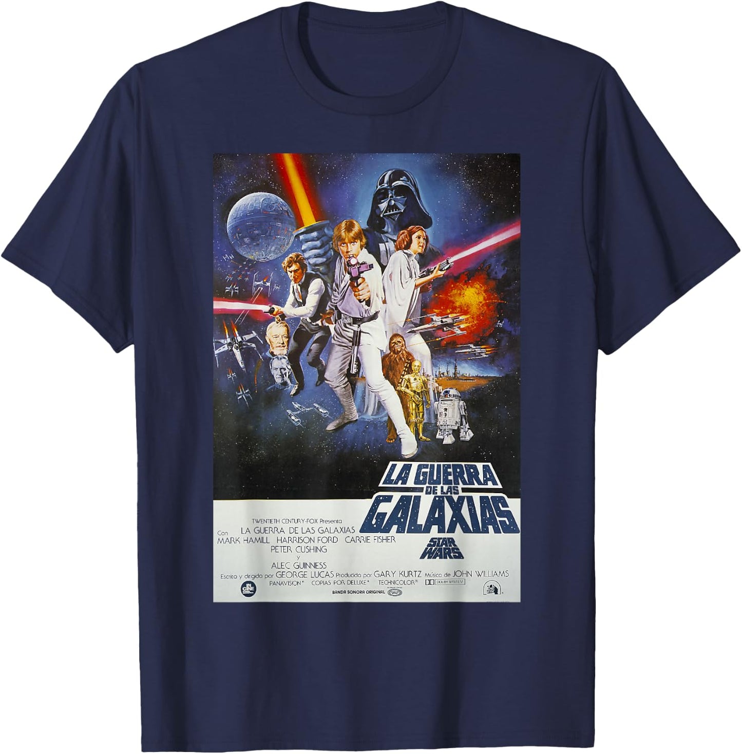 Star Wars Spanish Movie Poster T-Shirt - T-Shirt | Navy